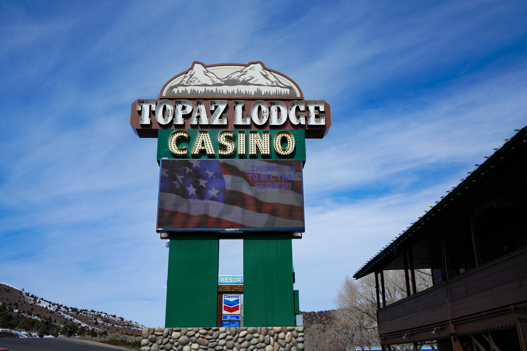 Topaz Lodge and Casino on Topaz Lake at the California-Nevada border